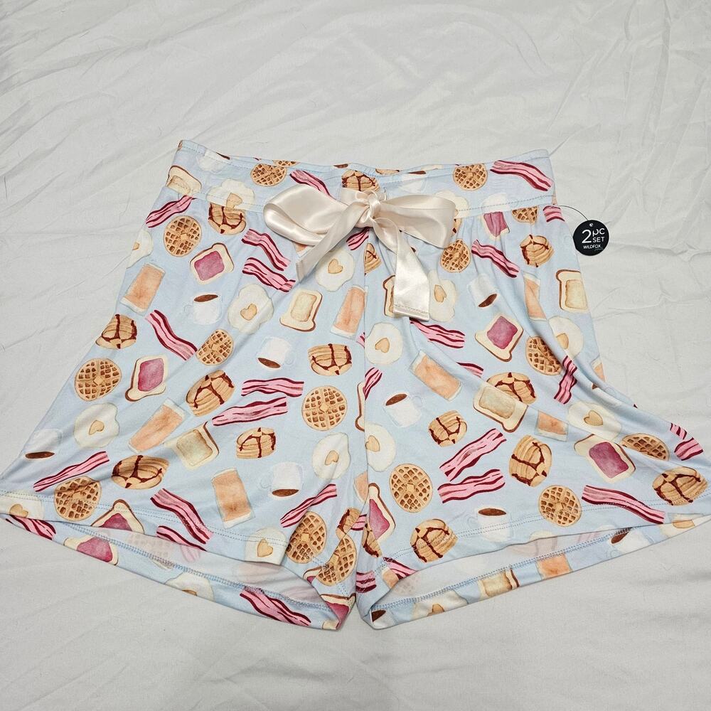 NEW Wildfox Breakfast in Bed Shorty Pajama Shorts, Size Small
